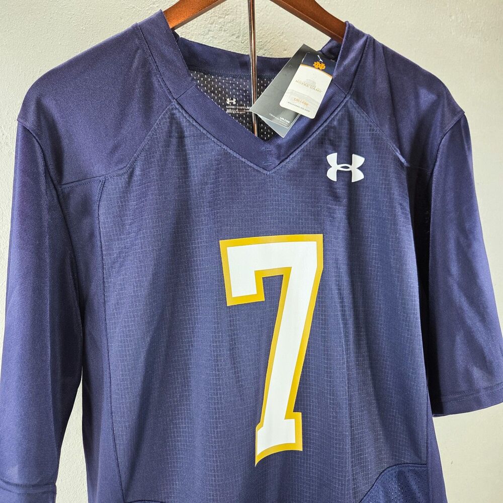 Under Armour Notre Dame Fighting Irish #7 Football Jersey NWT Sz Small